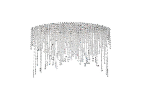 Chantant 8-Light Close to Ceiling in Stainless Steel With Clear Heritage CrystalBy Schonbek