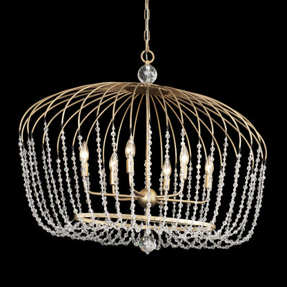 Varaluz 343N06 Voliere 6 Light 36"W Beaded Chandelier - Matte BlackBy Varaluz