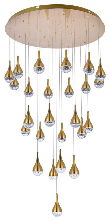 Elegant Lighting Amherst 42" Led Chandelier in Satin GoldBy Elegant Furniture & Lighting
