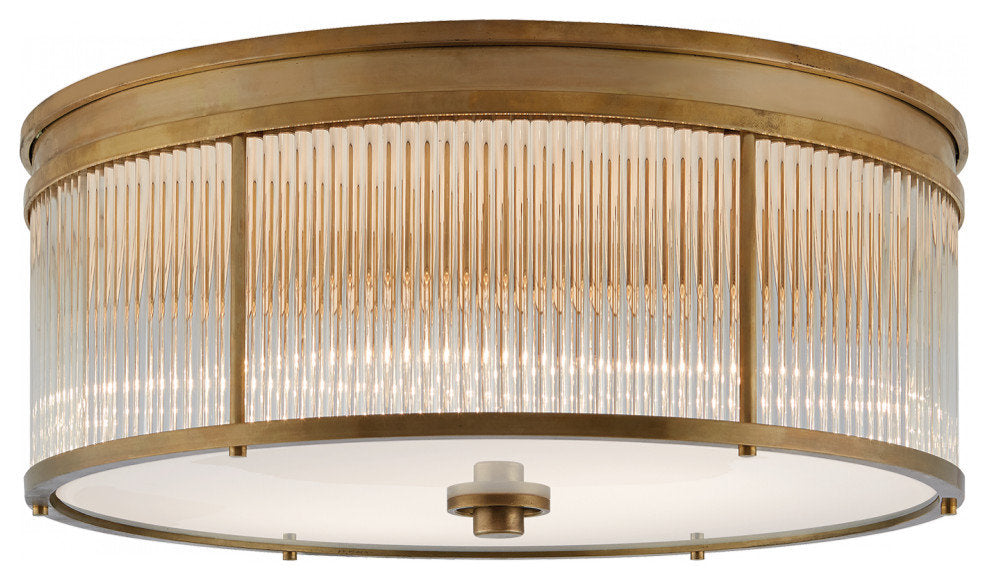 Allen Natural Brass Large Round Flush MountBy Ralph Lauren Home