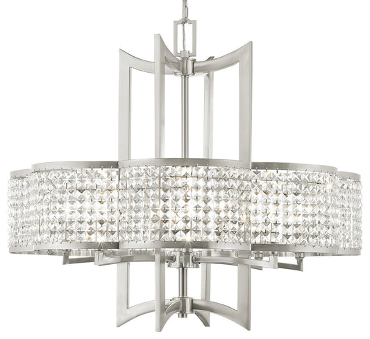 Livex Lighting 50578 Grammercy 8 Light 1 Tier Crystal Chandelier - BrushedBy Livex Lighting Inc.