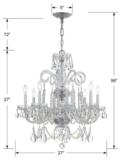 Crystorama Lighting Group 5008-CL-S Traditional Crystal 8 Light - PolishedBy Crystorama Lighting