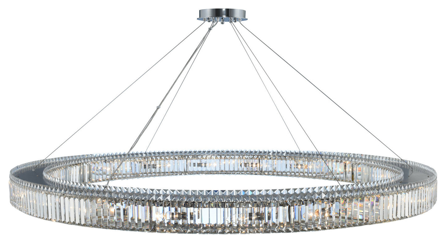 Rondelle 72x5" 20-Light Contemporary Large Pendants by AllegriBy Allegri Crystal by Kalco Lighting