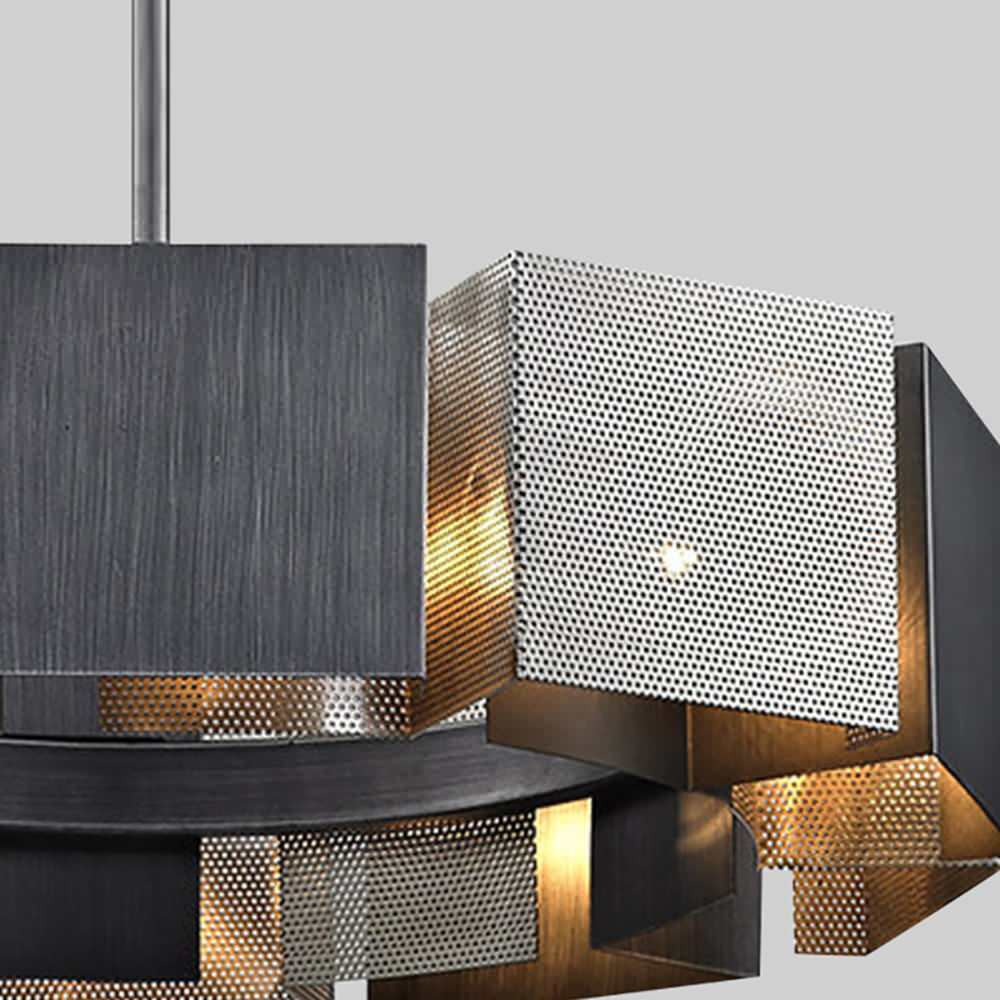 Stainless Steel Industrial Modern Ring Chandelier, Diameter 40"By MORSALE