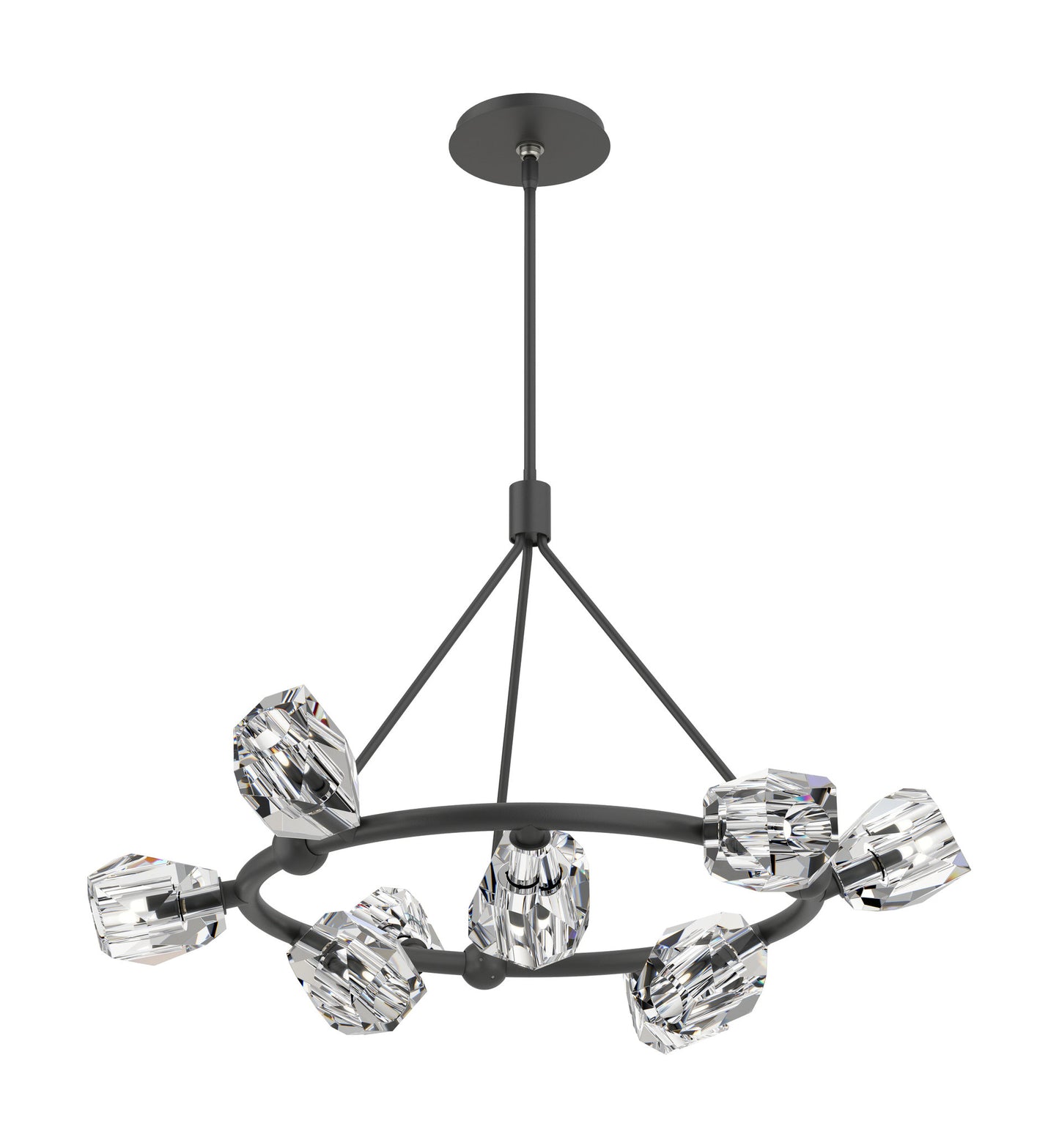 Gatsby 9-Light Ring Pendant - Black - CrystalBy Hubbardton Forge