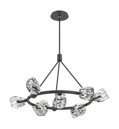 Gatsby 9-Light Ring Pendant - Black - CrystalBy Hubbardton Forge