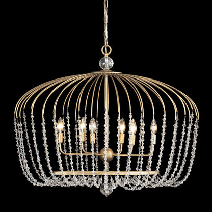 Varaluz 343N06 Voliere 6 Light 36"W Beaded Chandelier - Matte BlackBy Varaluz