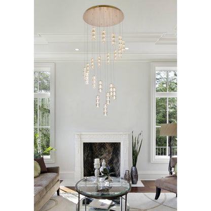 Polaris 20 Light Chandelier, GoldBy Elegant Furniture & Lighting