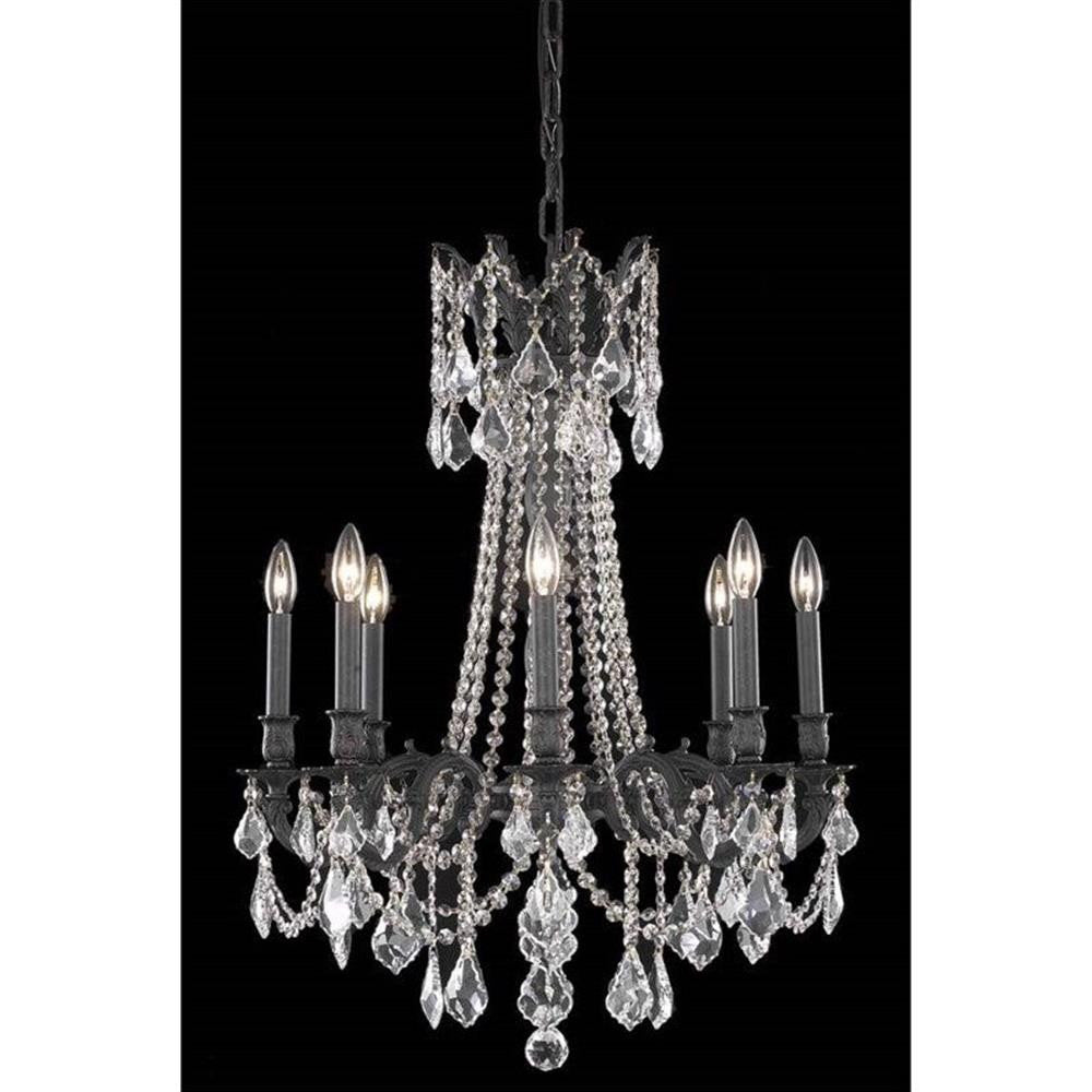 Elegant Lighting Rosalia 24" 8 Light Royal Crystal ChandelierBy Elegant Furniture & Lighting
