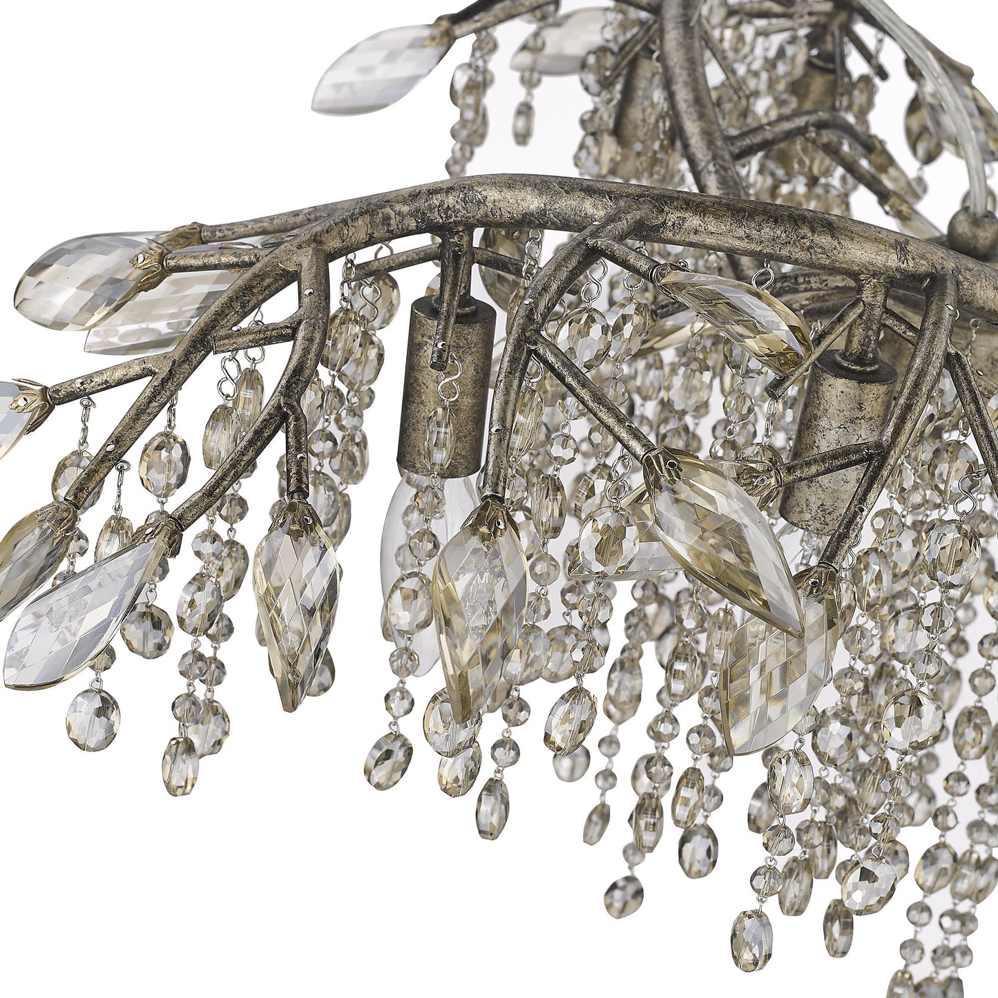 Golden Lighting 9903-6 MG Autumn Twilight 6 Light Chandelier in Mystic GoldBy Golden Lighting