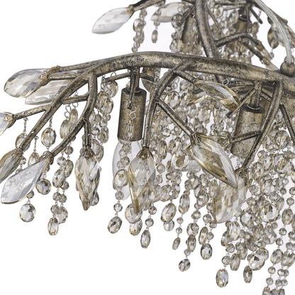 Golden Lighting 9903-6 MG Autumn Twilight 6 Light Chandelier in Mystic GoldBy Golden Lighting