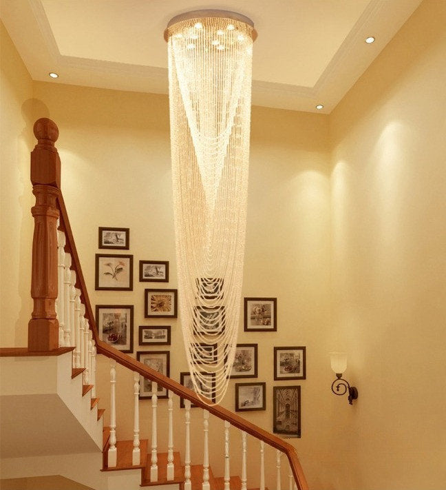 Golfe-Juan | Stunning Large Crystal Ceiling Chandelier, 31.5"By Miron Demid LLC