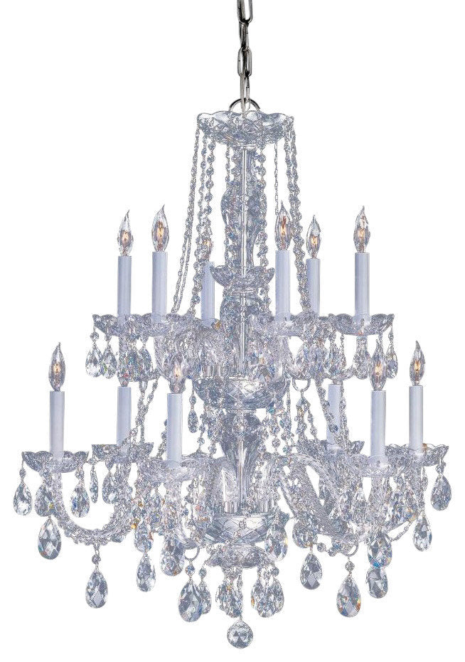 Traditional Crystal 12 Light Spectra Crystal Brass ChandelierBy Crystorama Lighting
