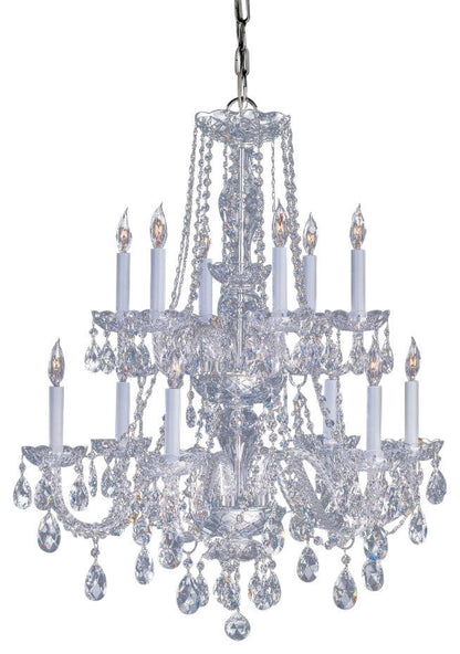 Traditional Crystal 12 Light Spectra Crystal Brass ChandelierBy Crystorama Lighting