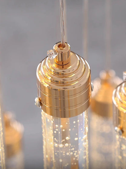 Varazze | Shimmering Magic Gold Crystal Pendant Chandelier, 100 Lights, Cool LightBy Miron Demid LLC