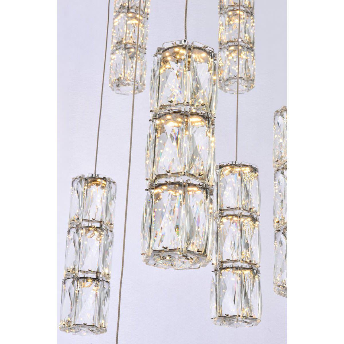Polaris 20 Light Chandelier, ChromeBy Elegant Furniture & Lighting