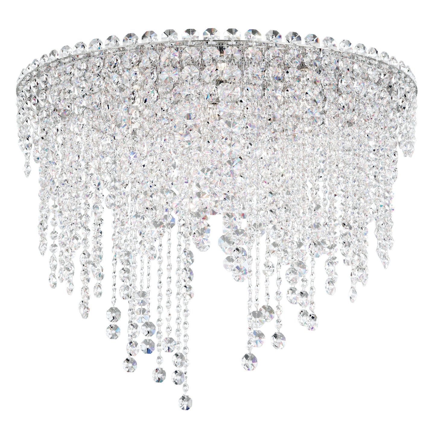 Schonbek Ch2401N-401H 6 Light Crystal Semi-Flush, Polished Stainless SteelBy Schonbek