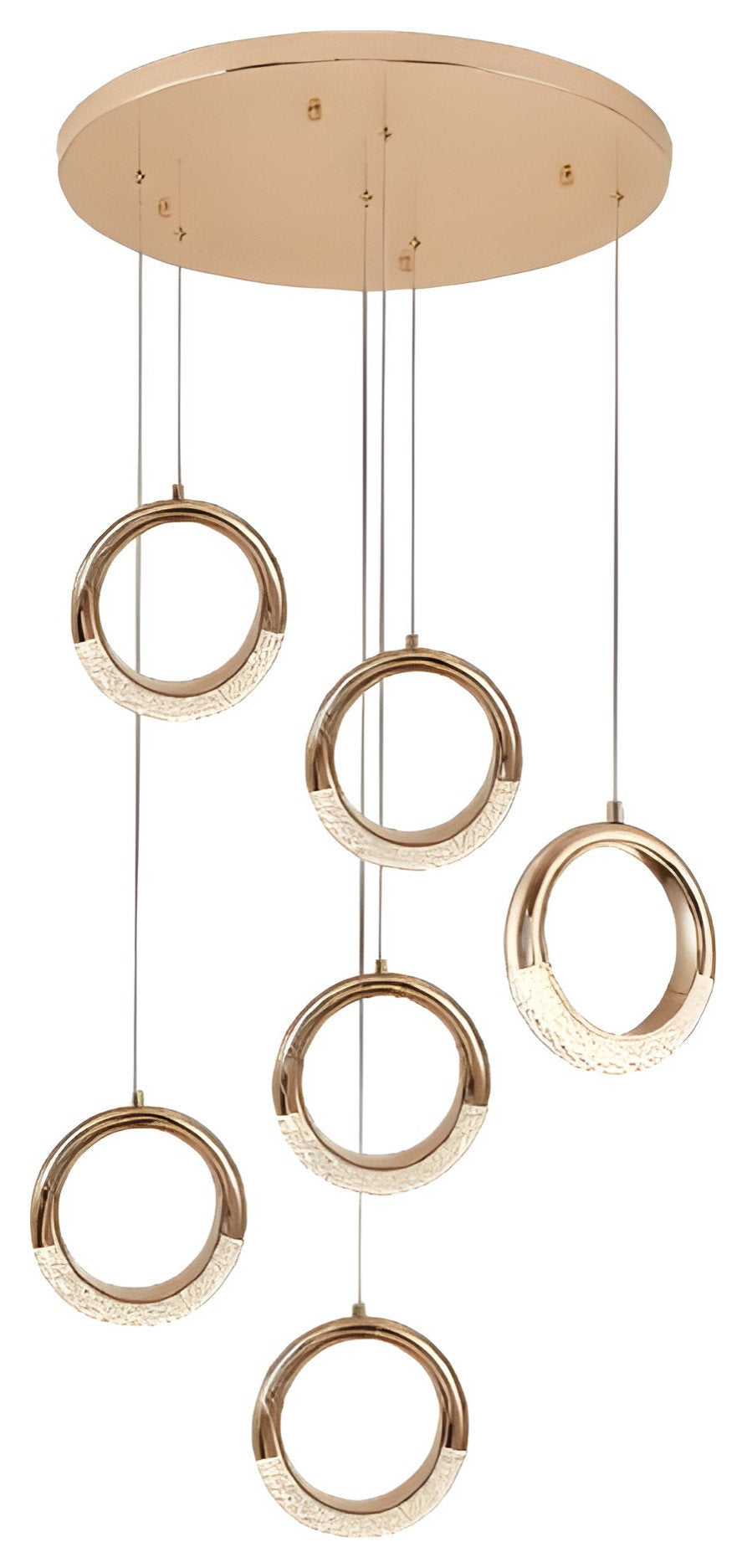 Cannero Riviera | Luxury Gold Ring Pendant Lighting, 14 LightsBy Miron Demid LLC