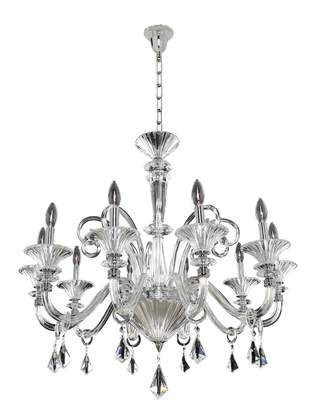 Chauvet 32.5"x31" 10-Light Transitional Chandelier by AllegriBy Allegri Crystal by Kalco Lighting