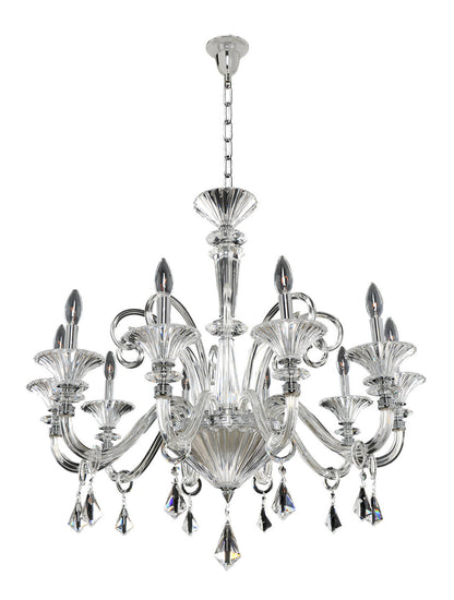 Chauvet 32.5"x31" 10-Light Transitional Chandelier by AllegriBy Allegri Crystal by Kalco Lighting