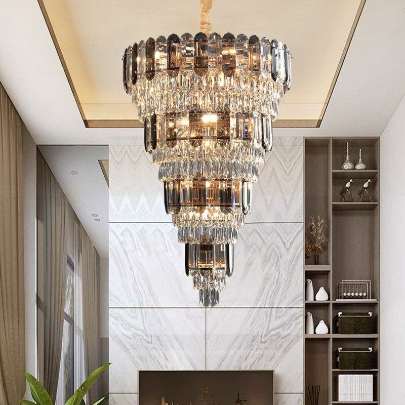 Voltri | Post-modern Grand Luxury Crystal Chandelier, Dia31.5"By Miron Demid LLC