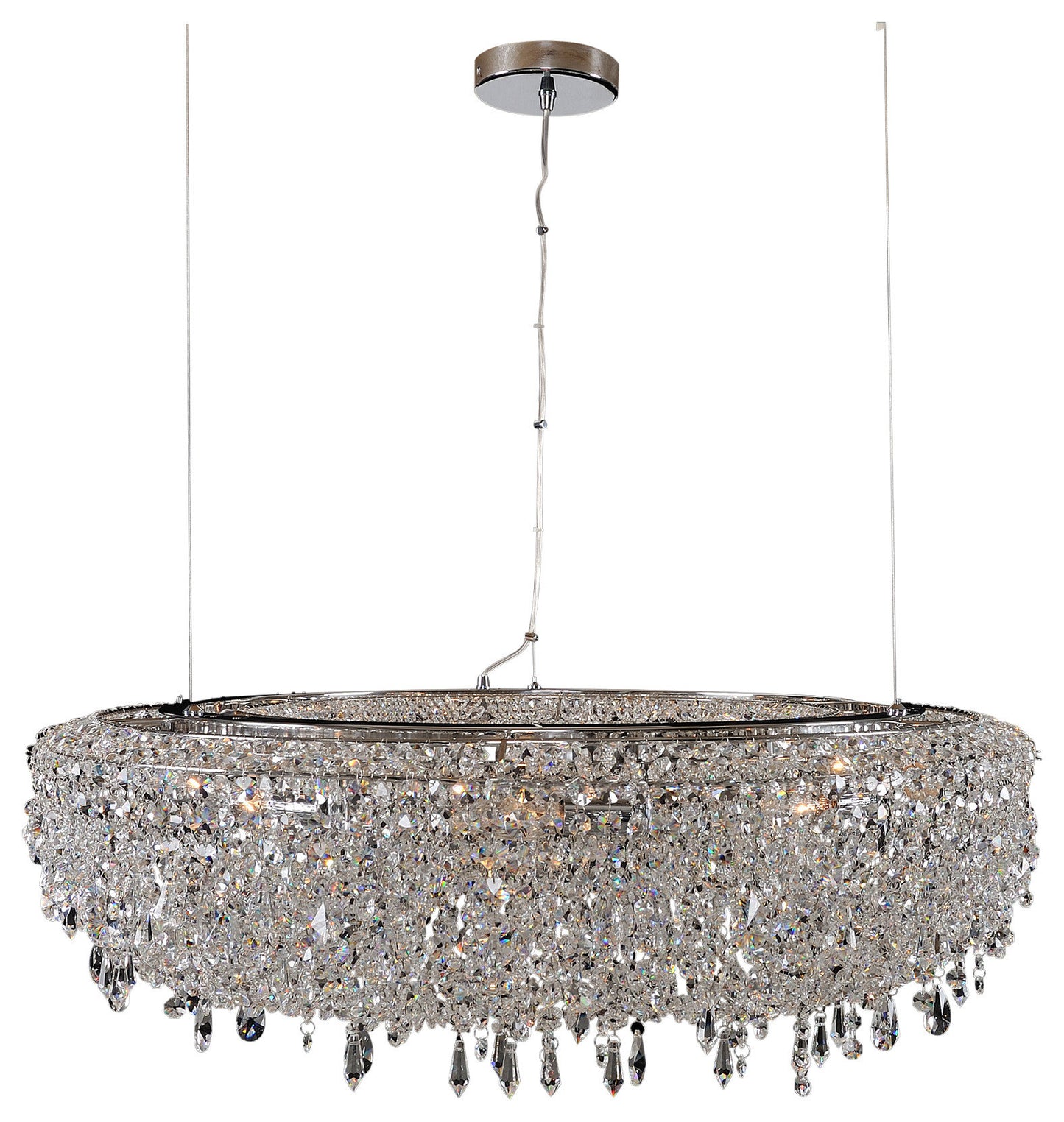 Voltare 42x7" 12-Light Transitional Large Pendants by AllegriBy Allegri Crystal by Kalco Lighting