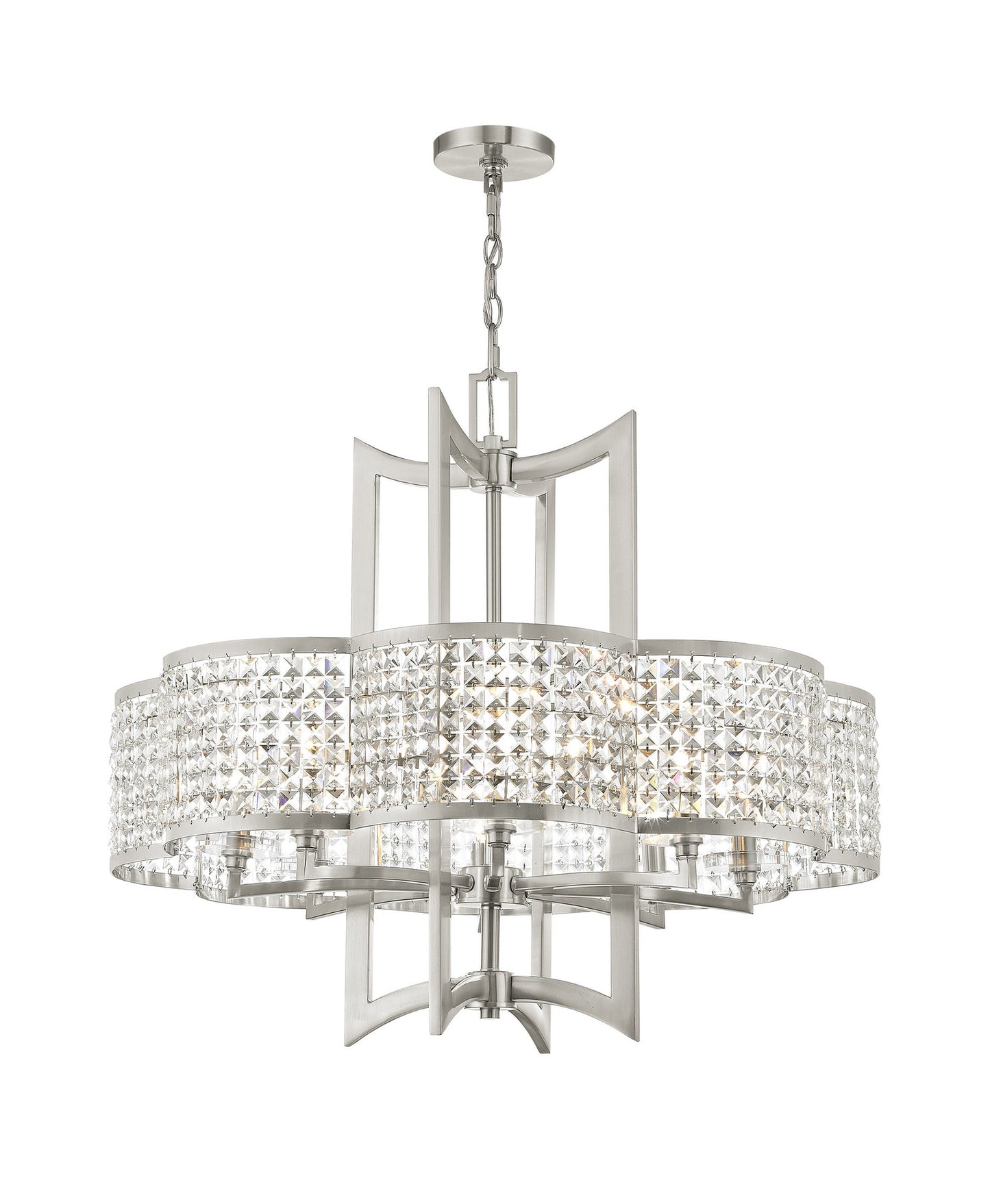 Livex Lighting 50578 Grammercy 8 Light 1 Tier Crystal Chandelier - BrushedBy Livex Lighting Inc.