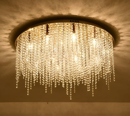 Acireale | Modern Drum LED Ceiling Chandelier, Black, Dia39.4", Cool Light, DimmableBy Miron Demid LLC