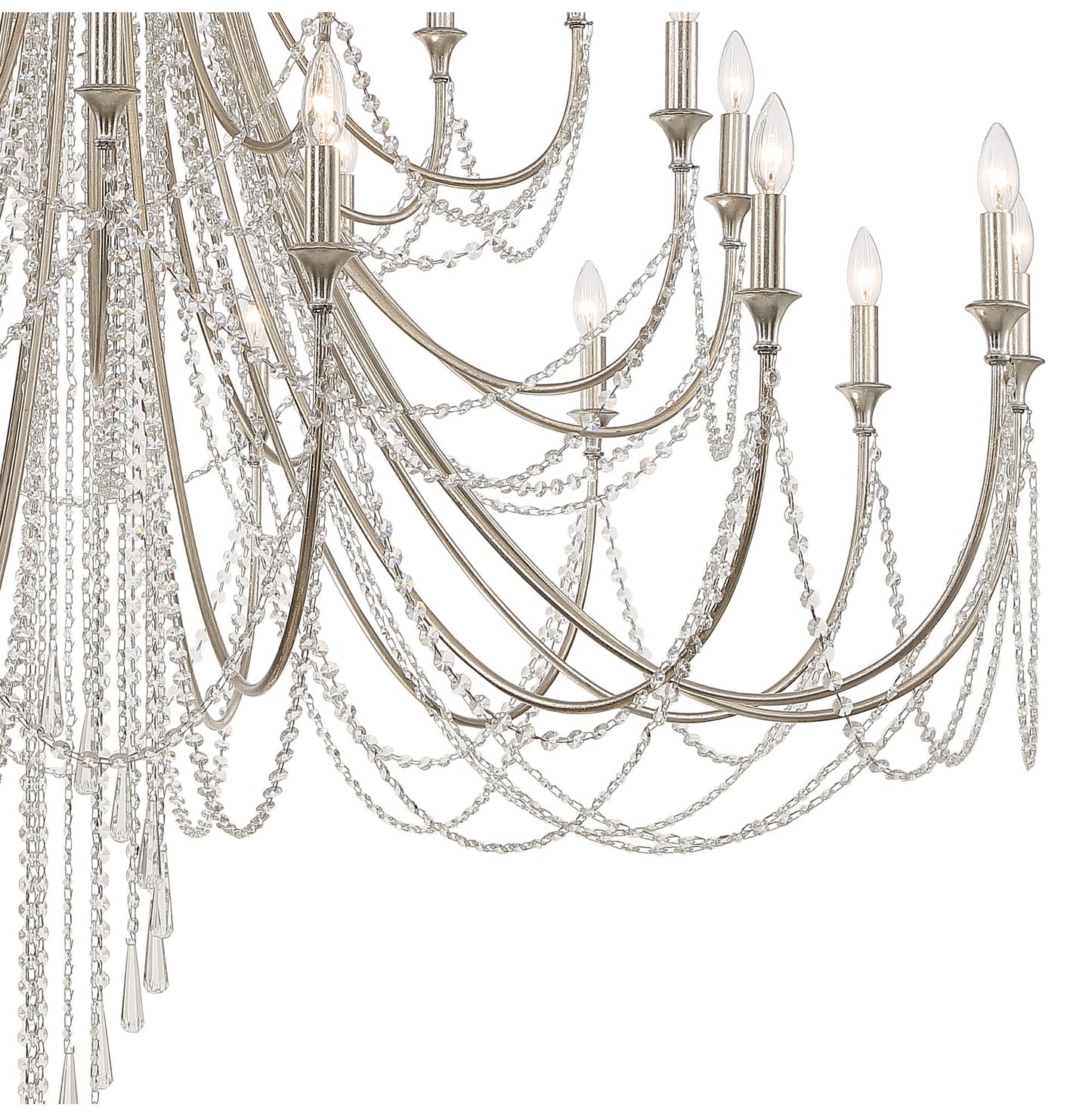 Crystorama Lighting Group ARC-1929-CL-MWP Arcadia 28 Light 61"W - Antique GoldBy Crystorama Lighting