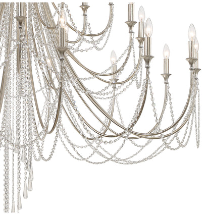 Crystorama Lighting Group ARC-1929-CL-MWP Arcadia 28 Light 61"W - Antique GoldBy Crystorama Lighting