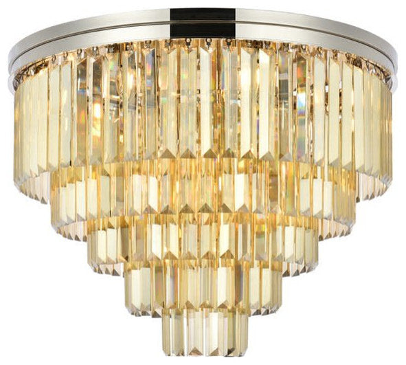 Elegant Lighting 1231F32-GT/RC Sydney 17 Light 32"W Flush Mount - PolishedBy Elegant Furniture & Lighting