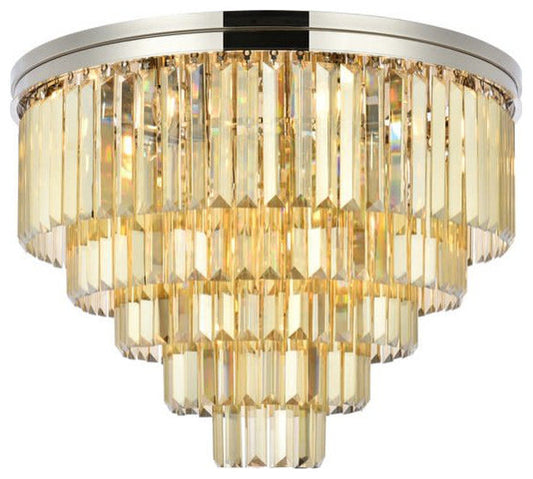 Elegant Lighting 1231F32-GT/RC Sydney 17 Light 32"W Flush Mount - PolishedBy Elegant Furniture & Lighting