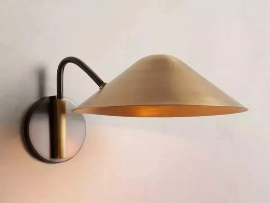 light Sconce Mid-Century Modern Stilnovo Raw Brass Wall Lamp Industrial Living C