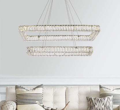 Elegant Lighting 3504G42L2 Monroe 42"W LED Crystal Linear - GoldBy Elegant Furniture & Lighting