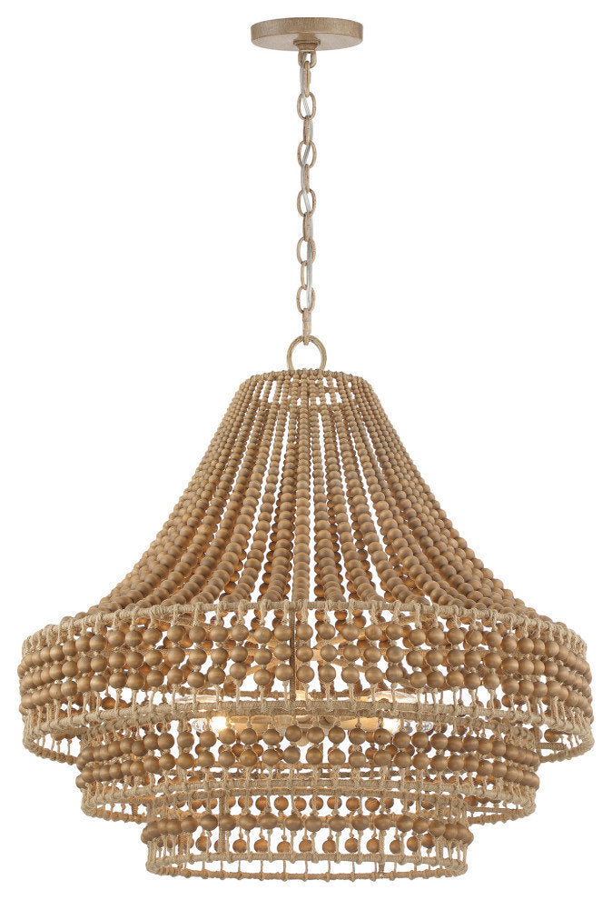 Crystorama Silas 6-Light Chandelier Burnished SilverBy Crystorama Lighting