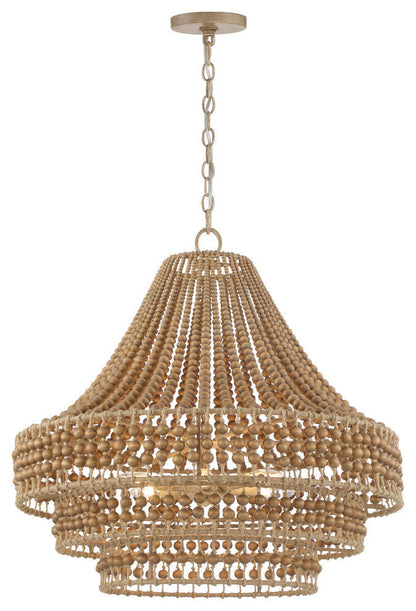 Crystorama Silas 6-Light Chandelier Burnished SilverBy Crystorama Lighting