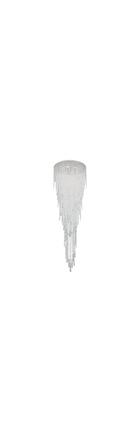 Chantant 6-Light Close to Ceiling in Stainless Steel With Clear Heritage CrystalBy Schonbek