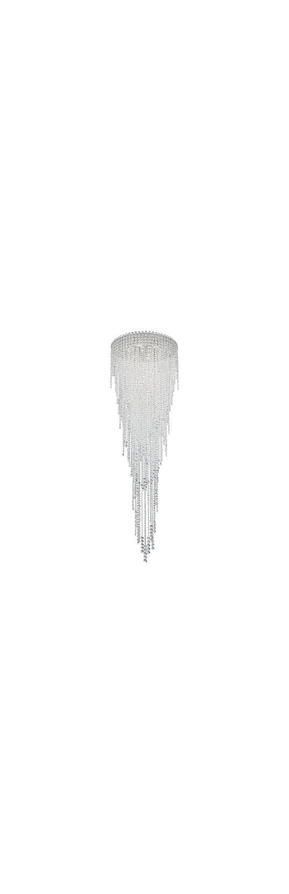 Chantant 6-Light Close to Ceiling in Stainless Steel With Clear Heritage CrystalBy Schonbek