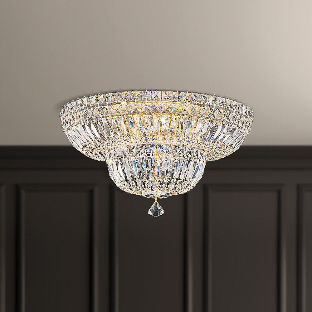 Schonbek 5894-211M 9 Light Crystal Semi-Flush, AureliaBy Schonbek