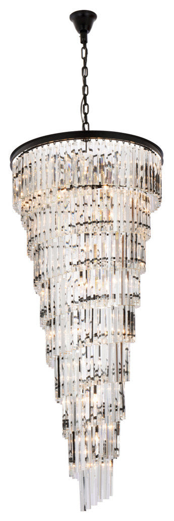 Elegant Lighting Sydney 30" Spiral Crystal ChandelierBy Elegant Furniture & Lighting