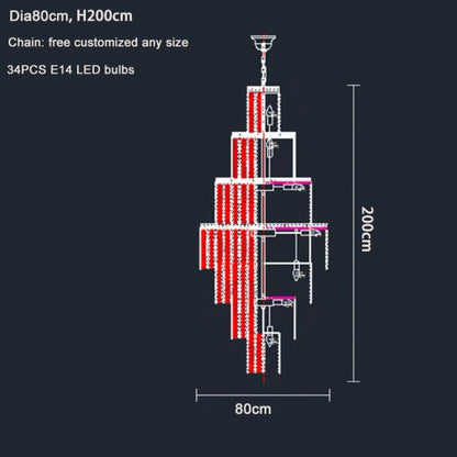 Capri | Large Crystal Chandelier for Living Room, 31.5''By Miron Demid LLC