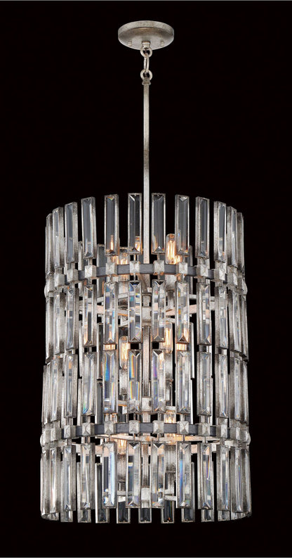 Metropolitan N7711 Belle Aurore 12 Light 17"W Crystal Drum - Shadow Silver LeafBy Minka Aire