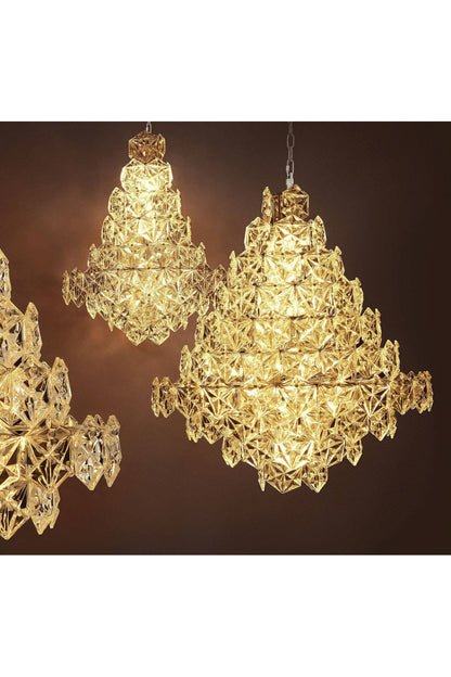 Hexagonal Glass Chandelier | Eichholtz Hermitage LBy OROA - Furniture