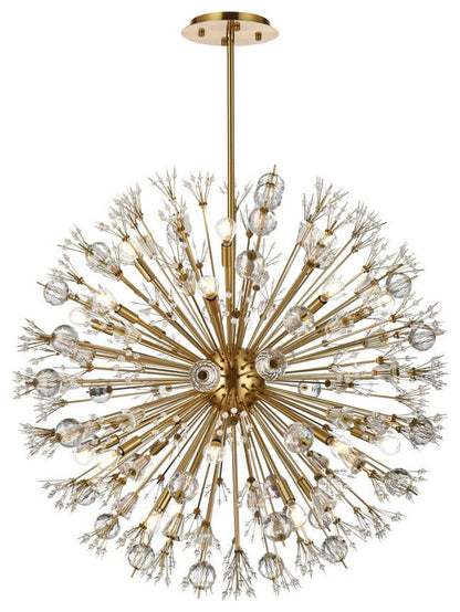 Elegant Lighting 2500D38 Vera 24 Light 38"W Crystal Sputnik - BlackBy Elegant Furniture & Lighting