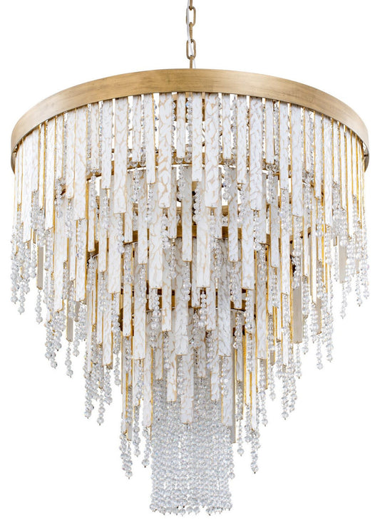 Varaluz 359C13 Lafayette 13 Light 30"W Crystal Waterfall - Havana GoldBy Varaluz
