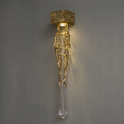 Jumilla | Creative LED Crystal Copper Wall Lamp, Copper, Warm LightBy Miron Demid LLC