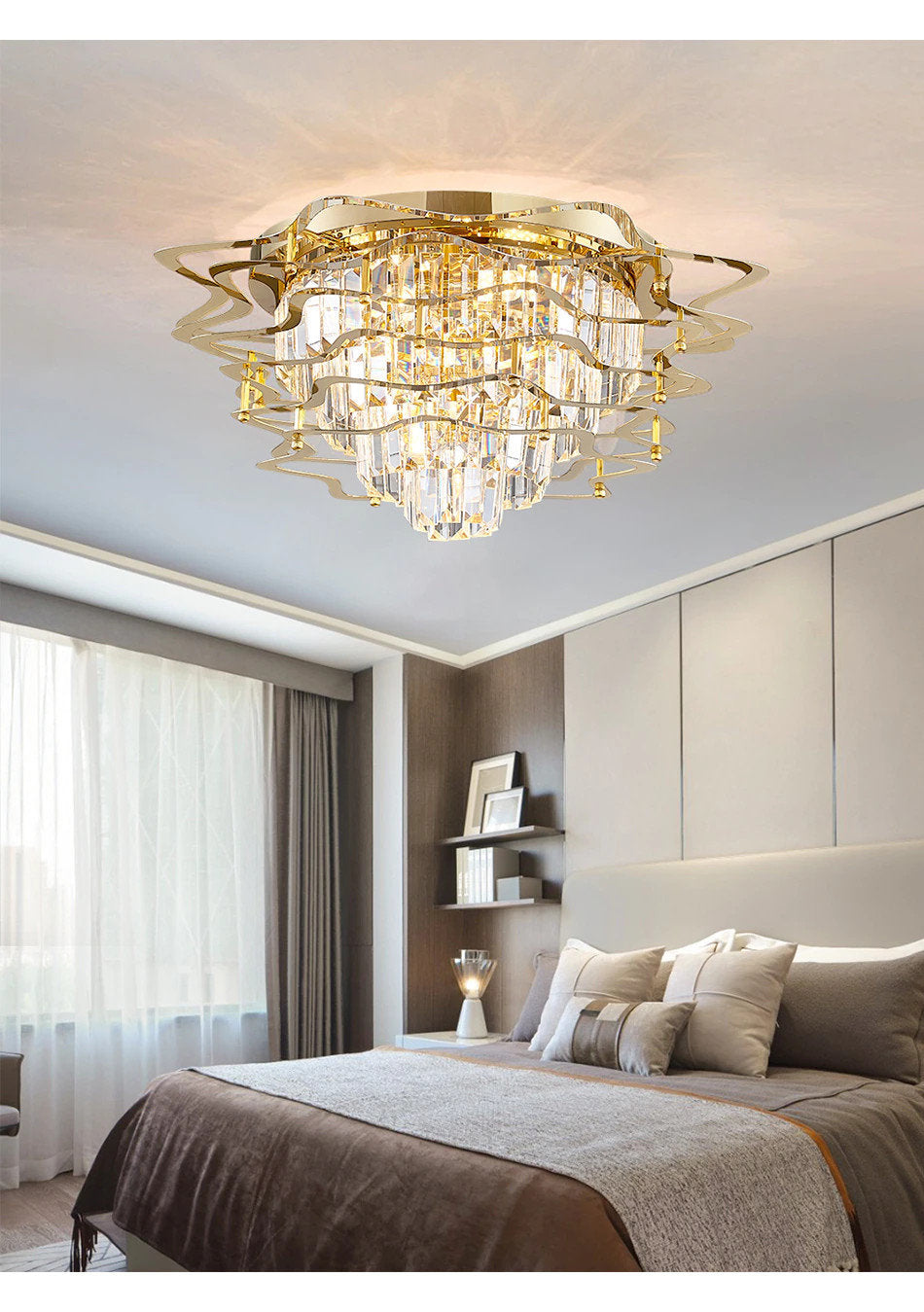 Adelfia | New Luxury Ceiling Chandelier, 31.5''By Miron Demid LLC