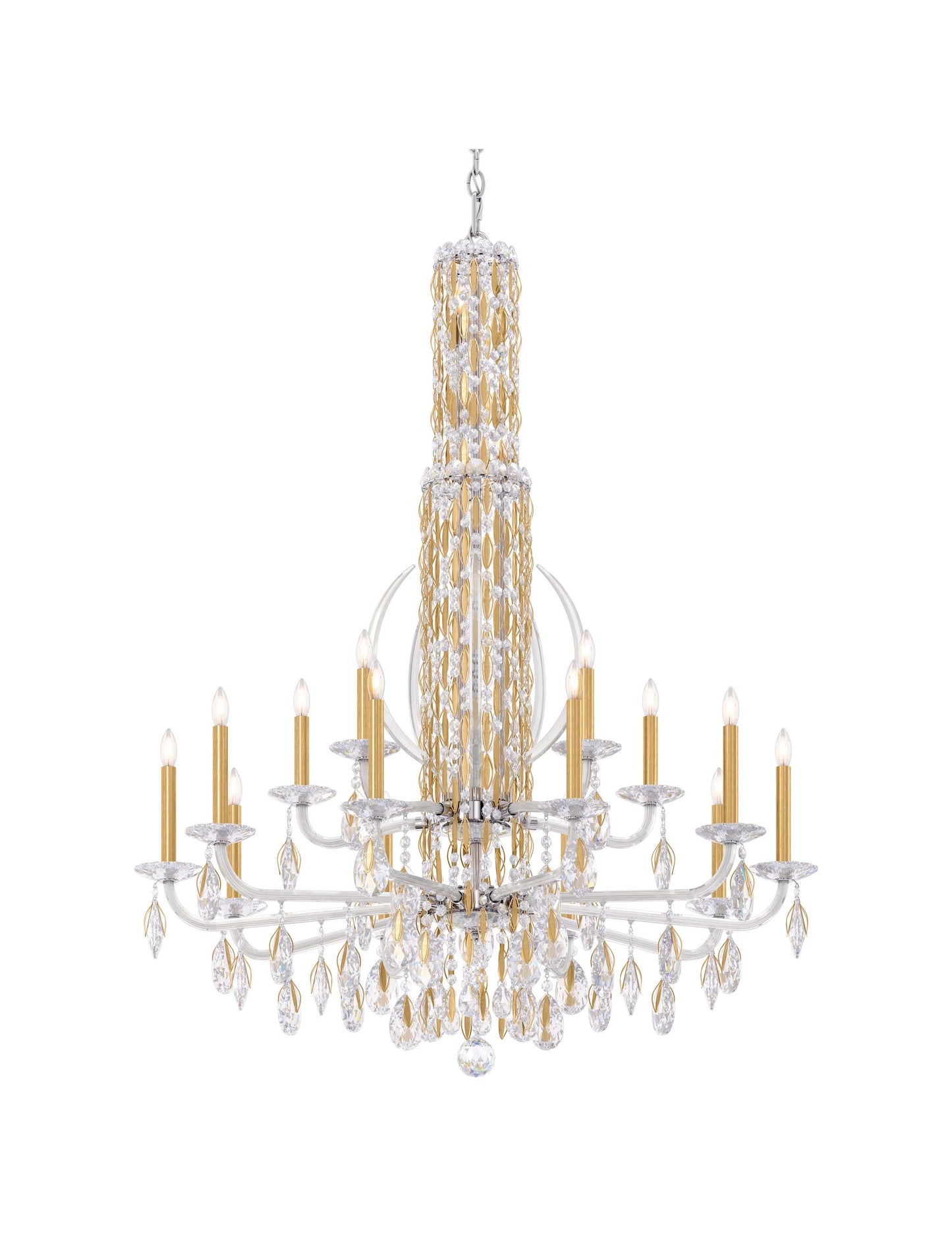 Schonbek Rs8415N-22H 17 Light Crystal Chandelier, Heirloom GoldBy Schonbek