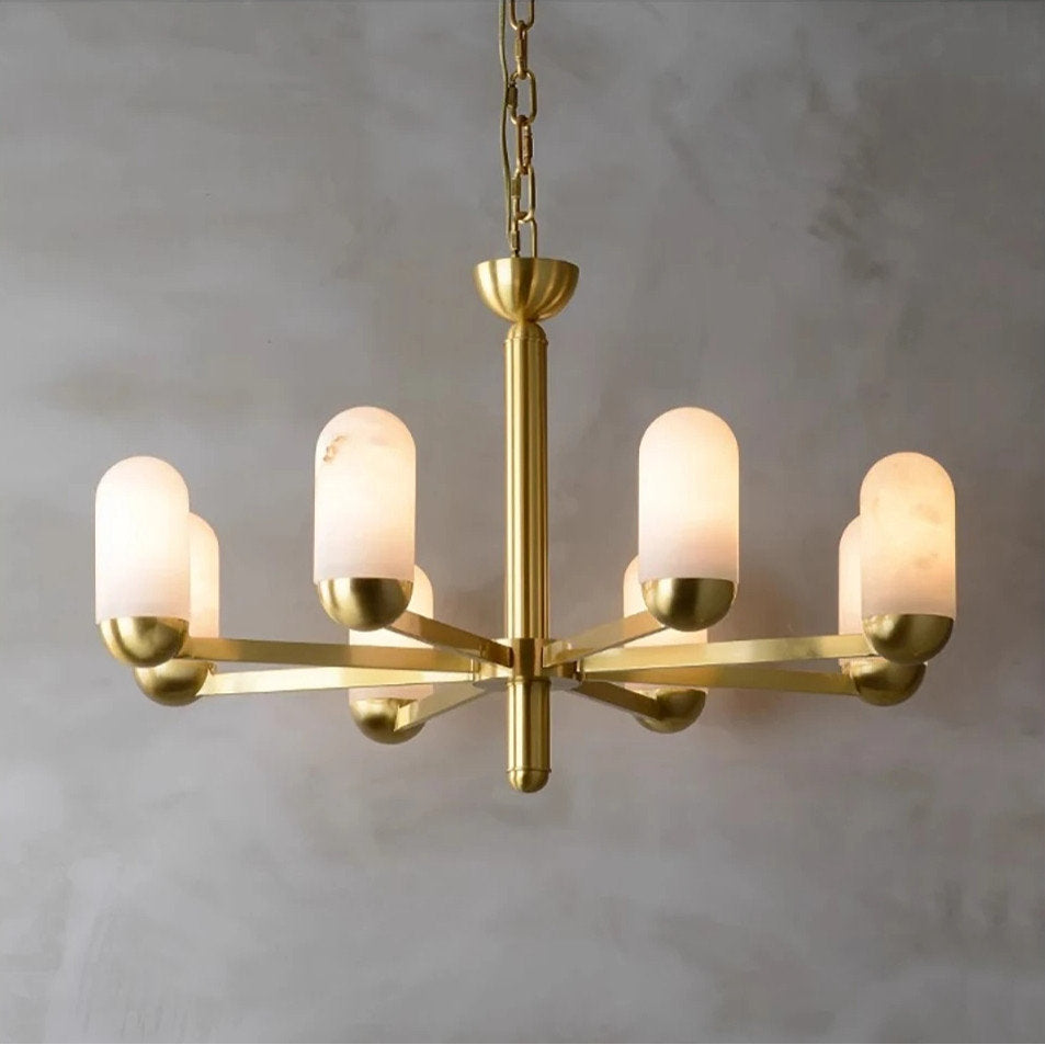 8-Light Natural Marble Modern ChandelierBy MORSALE