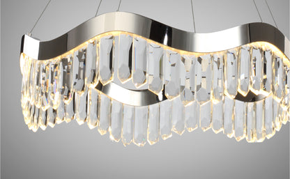 Studio M SM23838 Rolland 30"W LED Crystal Pendant - Polished NickelBy Studio M by Magnet Works